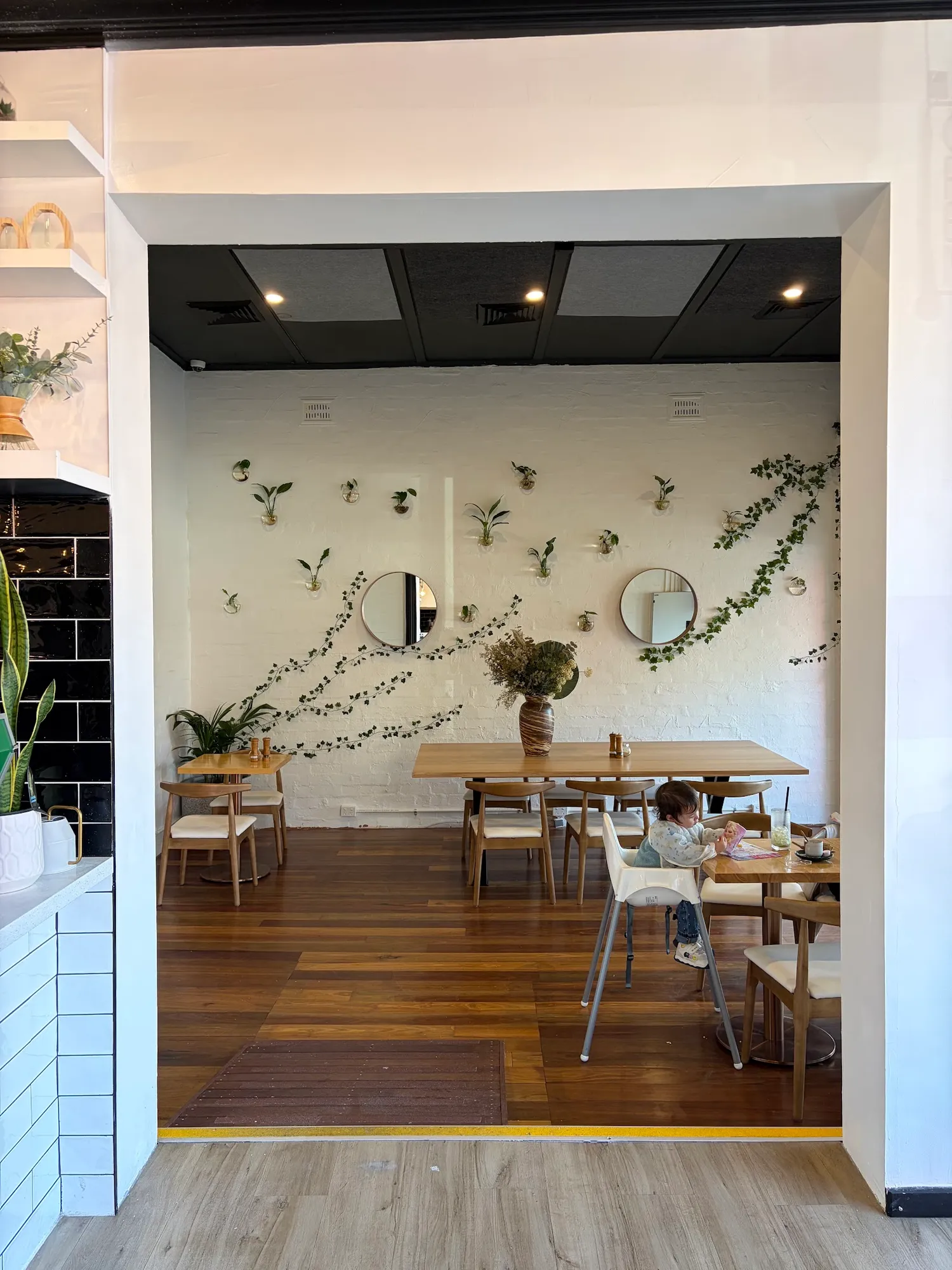 Inside the café