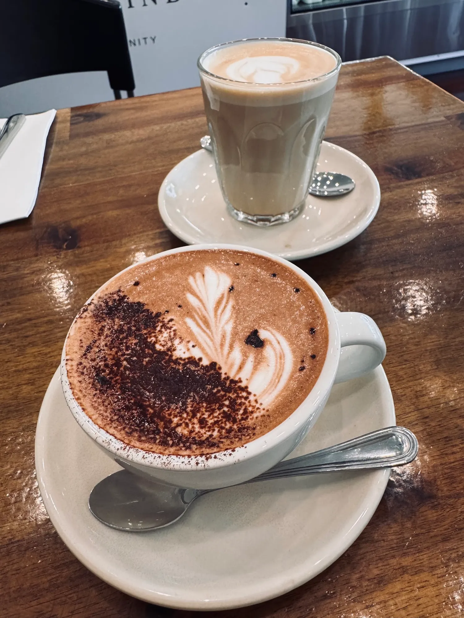 Inside the cafe