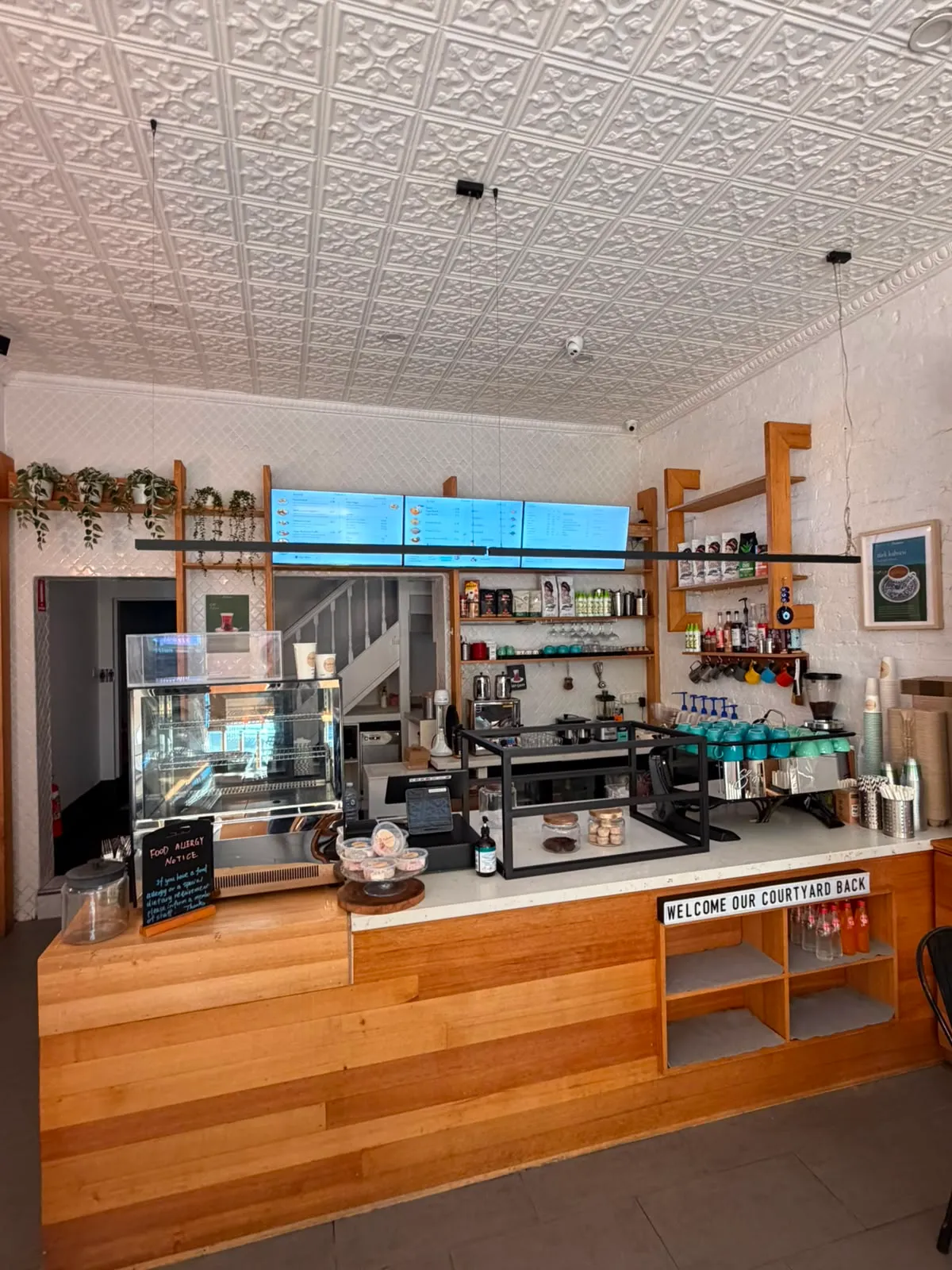 Inside the cafe