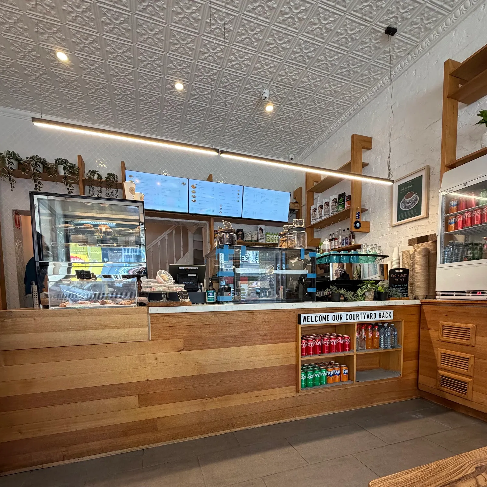 Inside the cafe
