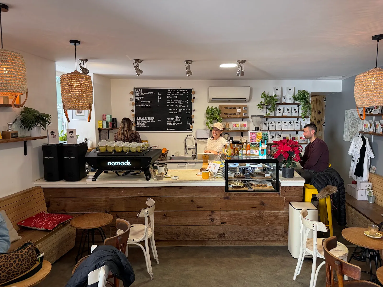 Inside the café