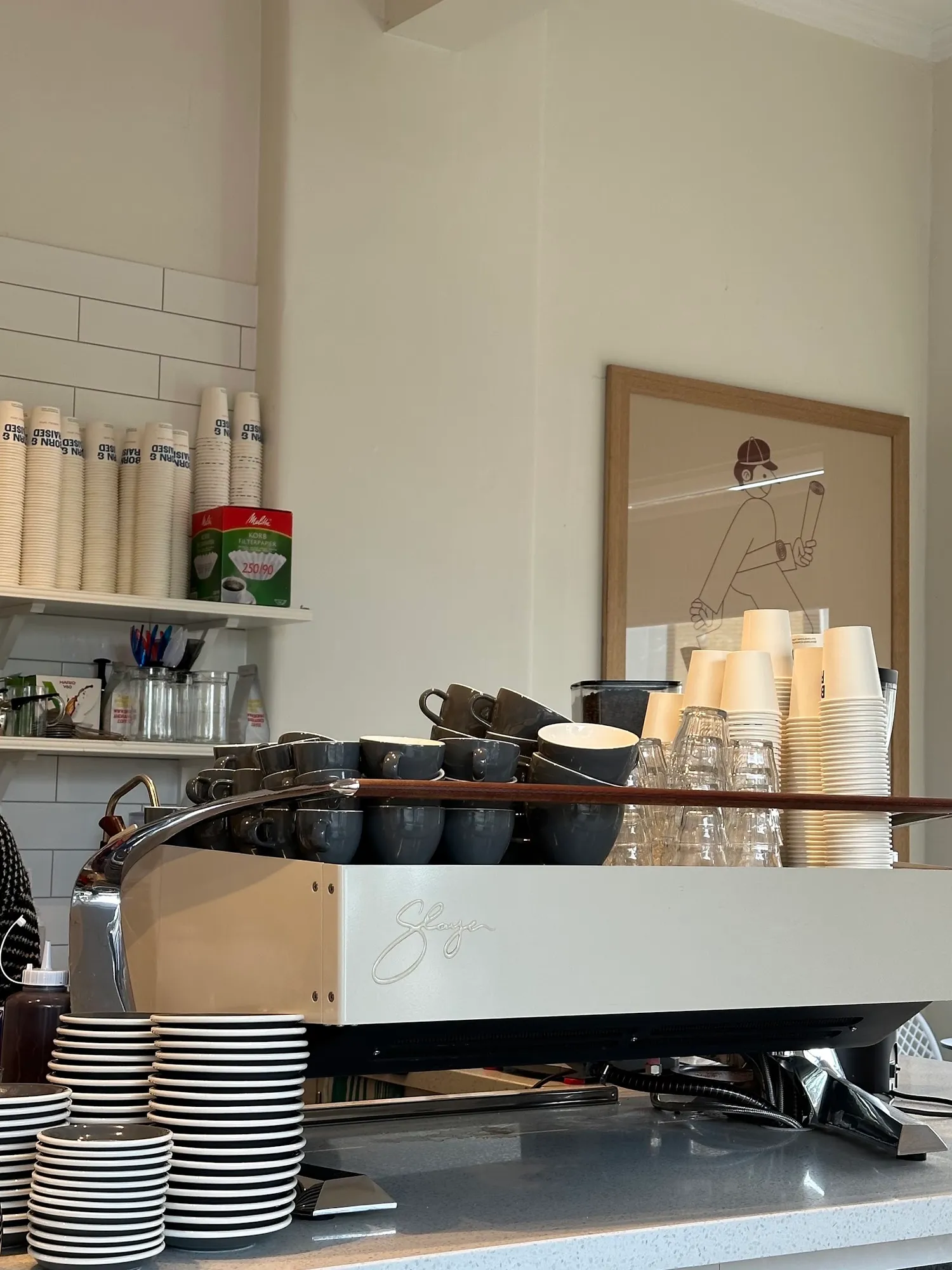Inside the café