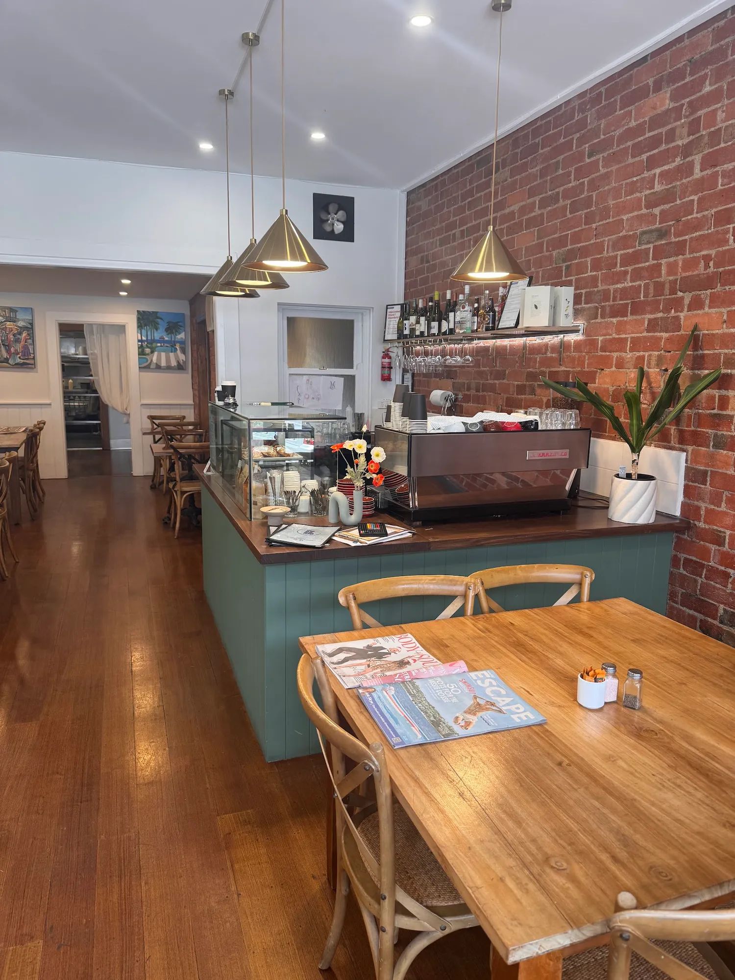 Inside the cafe